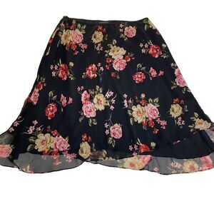 American Angel II Women‎ Black Red Beige Skirt 3X Sequins hi lo stretch waist